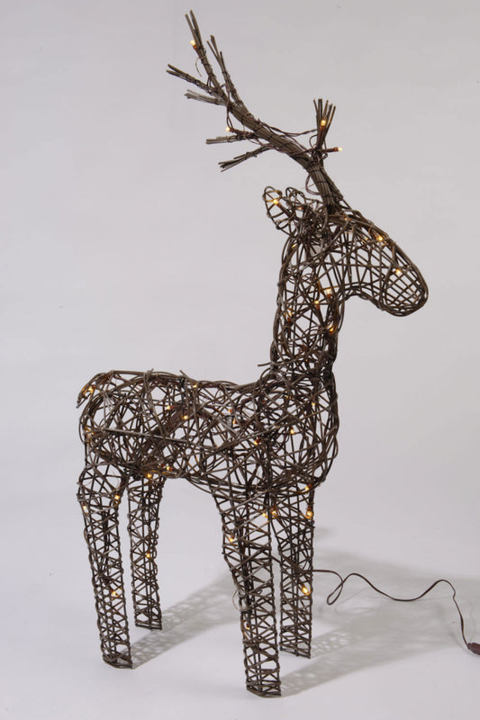 Lumineo Outdoor LED Wicker Deer 60cm Warm White