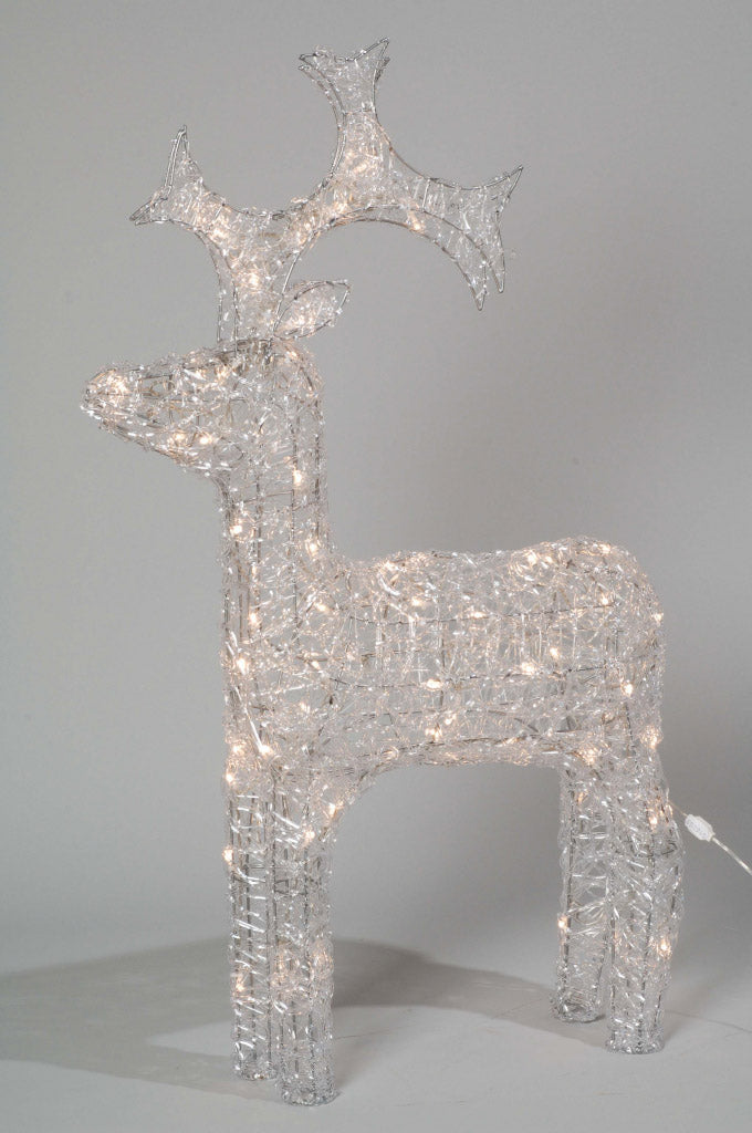 Kaemingk LED Outdoor Acrylic Reindeer 90cm Warm White