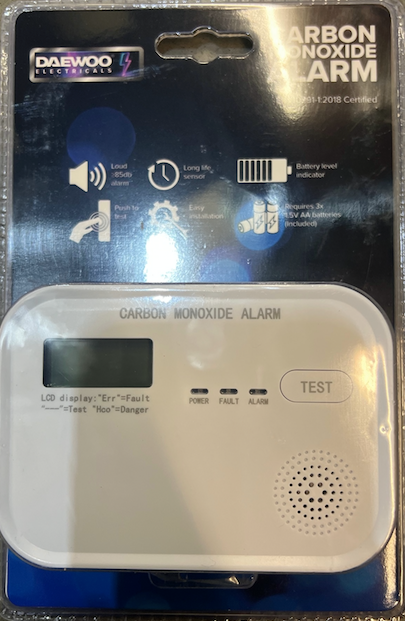 Daewoo Carbon Monoxide Digital Alarm