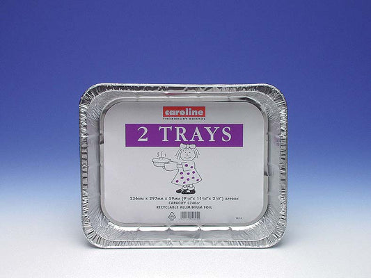 Caroline Foil Tray 2 Pack 236mm x 297mm x 59mm