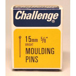 Challenge Moulding Pins (Veneer Pins) Bright Steel (Box Pack) 15mm