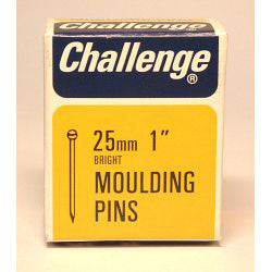 Challenge Moulding Pins (Veneer Pins) Bright Steel (Box Pack) 15mm