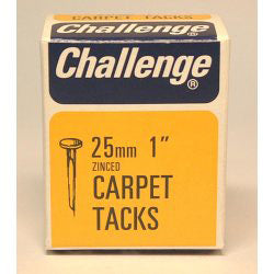 Challenge Carpet Tacks Zinc Plated (Box Pack) 25mm