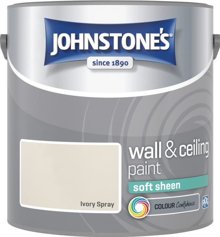 Johnstone's Wall & Ceiling Soft Sheen 2.5L Ivory Spray