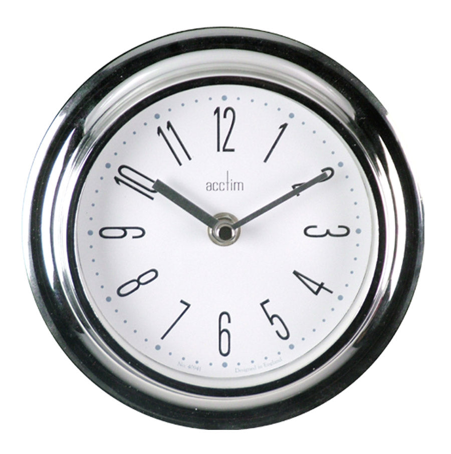 Acctim Riva Wall Clock Chrome Chrome