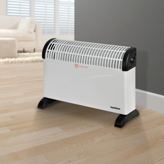 SupaWarm Convector Heater 2000w Size: 535mm(w)x200mm(d)x385mm(h)