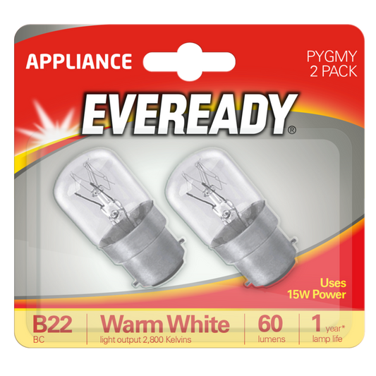 Eveready Pygmy BC 15w Clear Pack 2