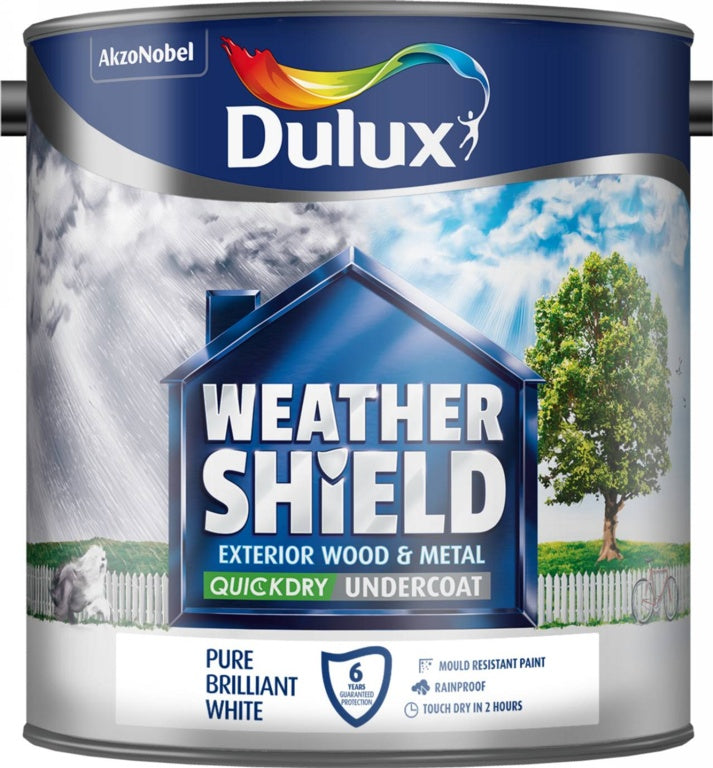 Dulux Weathershield Quick Dry Undercoat 2.5L Pure Brilliant White