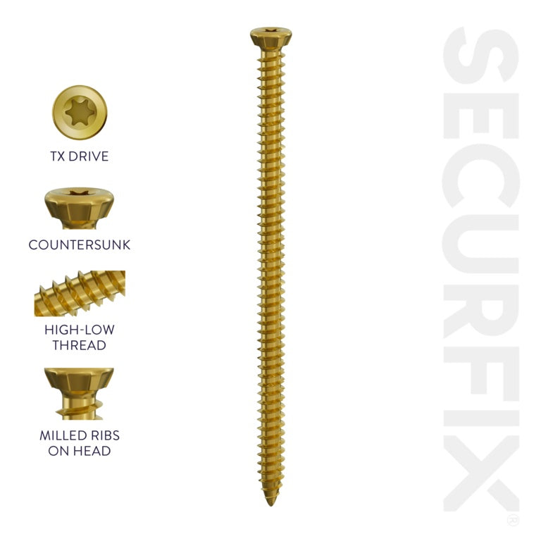 Securfix Concrete Frame Screws 7.5 x 102mm Box of 100