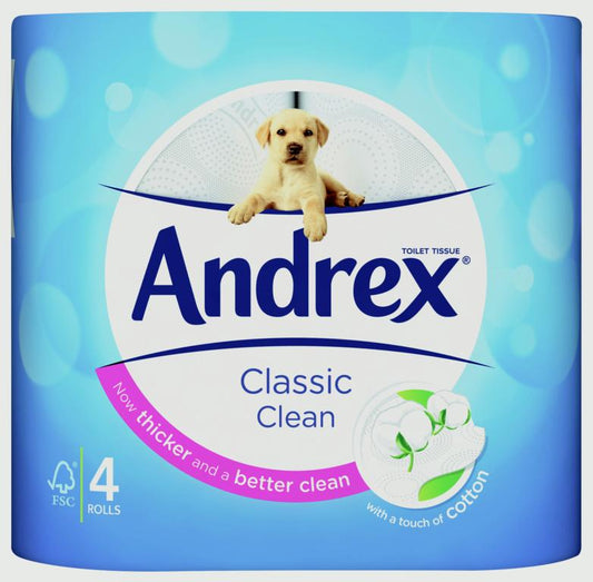 Andrex White Toilet Roll Pack 4