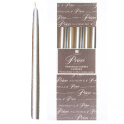 Price's Candles Venetian 10" Candle Pack 10 Silver