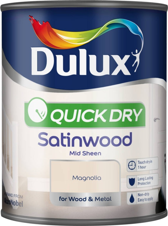 Dulux Quick Dry Satinwood 750ml Black