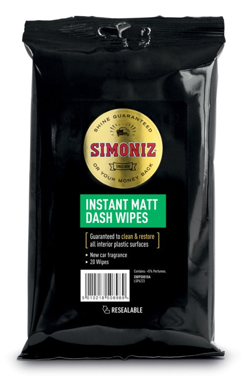 Simoniz Dashboard Wipes Matt Laminate Pack 20