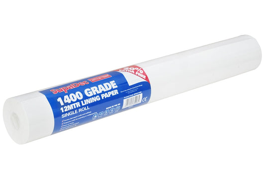 SupaDec Lining Paper 1400 Grade 10m Plus 20% Free 6.72m2 Coverage