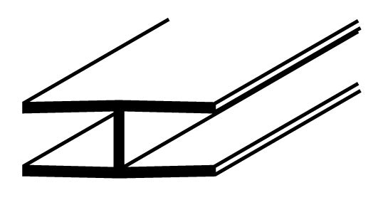 Easyfix H Section White S 16mm x 8ft