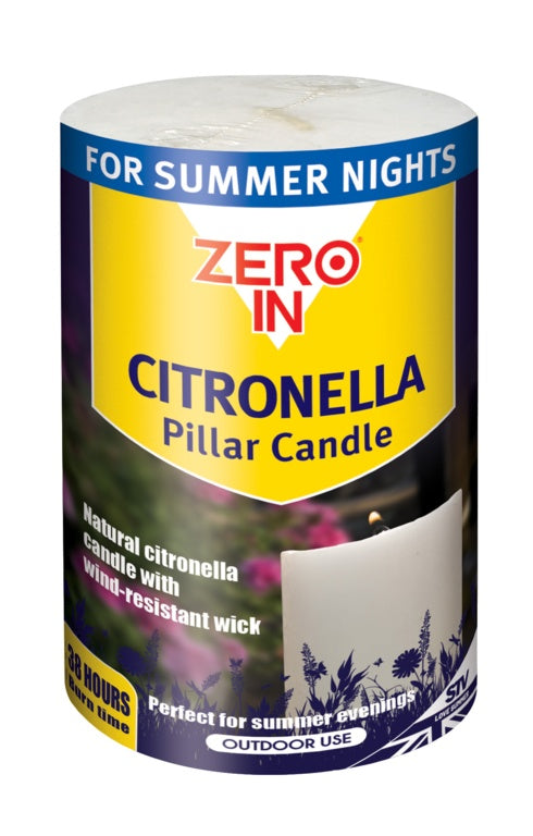 Zero In Citronella Pillar Candle