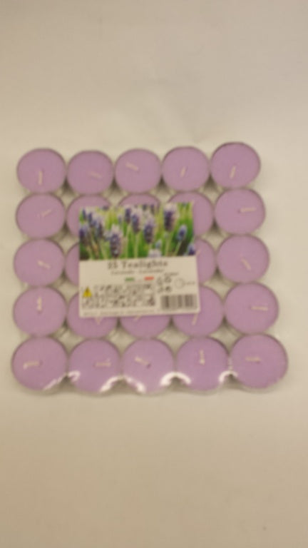 Price's Candles Tealights Pack 25 Lavender