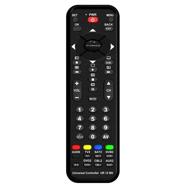 Vivanco 12 In 1 Remote Control Black