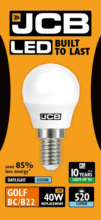 JCB LED Golf 520lm Opal 6w E14 6500k