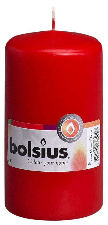 Bolsius Pillar Candle 130/70 Red