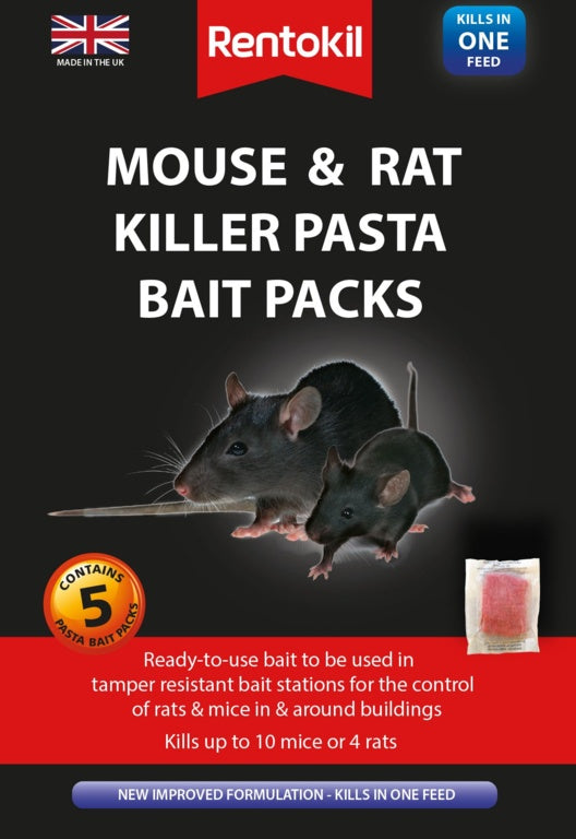 Rentokil Mouse & Rat Killer Pasta Bait 5 Sachet