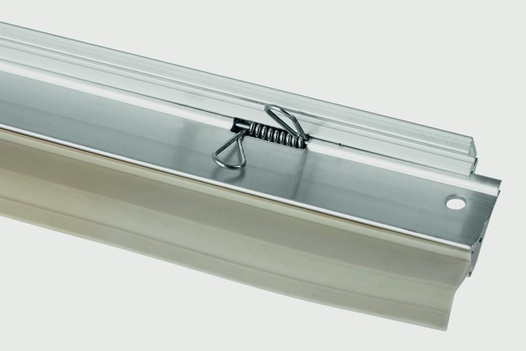 Woodside Bottom of the Door Self Seal Draught Excluder TPE Sweep Aluminium Silver