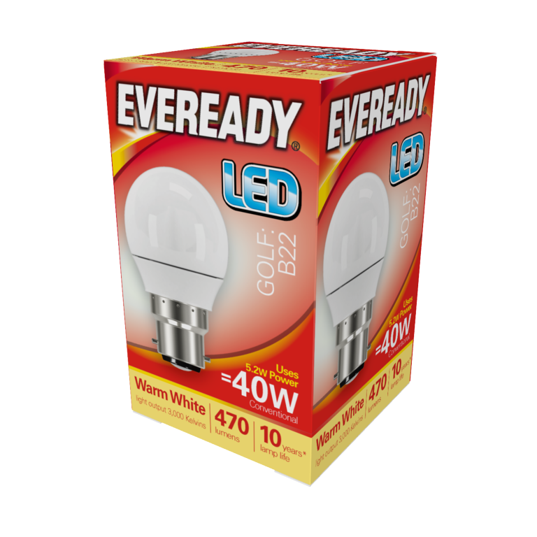 Eveready LED Golf 6w 470lm Warm White 3000k B22