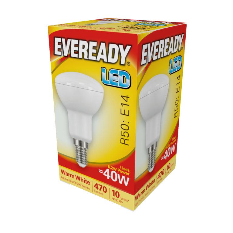 Eveready LED R50 6.2W 470lm Warm White 3000k E14