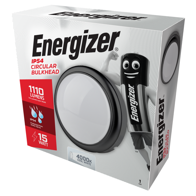 Energizer LED Round Bulkhead IP54 15w 4000k Cool White