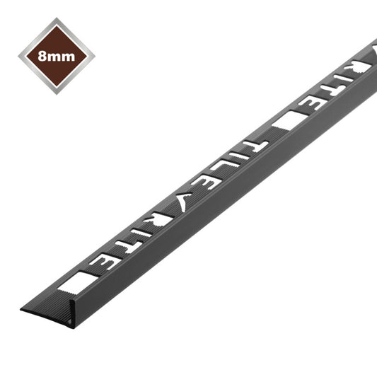 Tile Rite 8mm L Profile PVC Tile Trim Black