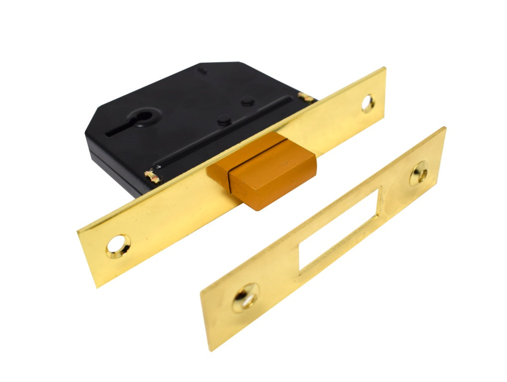 Yale Essentials 5 Lever Deadlock Brass 64mm