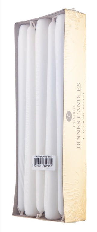 Price's Candles Dinner Candles Pack 10 White