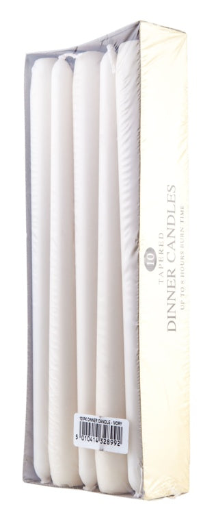 Price's Candles Dinner Candles Pack 10 Ivory