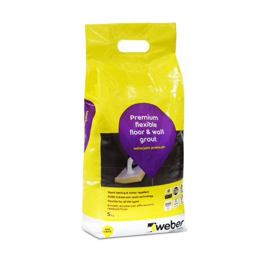 Weber Weberjoint Premium Flexible Floor & Wall Grout 5kg White