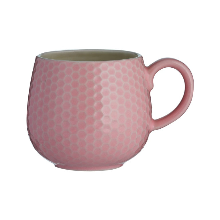 Mason Cash Embossed Honeycomb Mug Pink