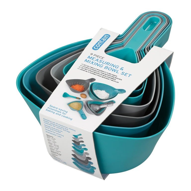 Chef Aid Measuring & Mixing Bowl Set 9 Piece