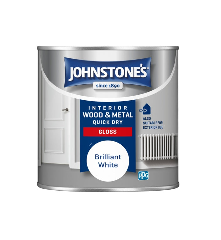 Johnstone's Quick Dry Gloss Brilliant White 250ml