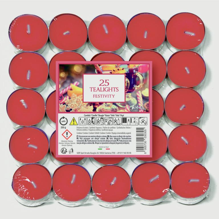 Aladino Tealights Pack 25 Festivity