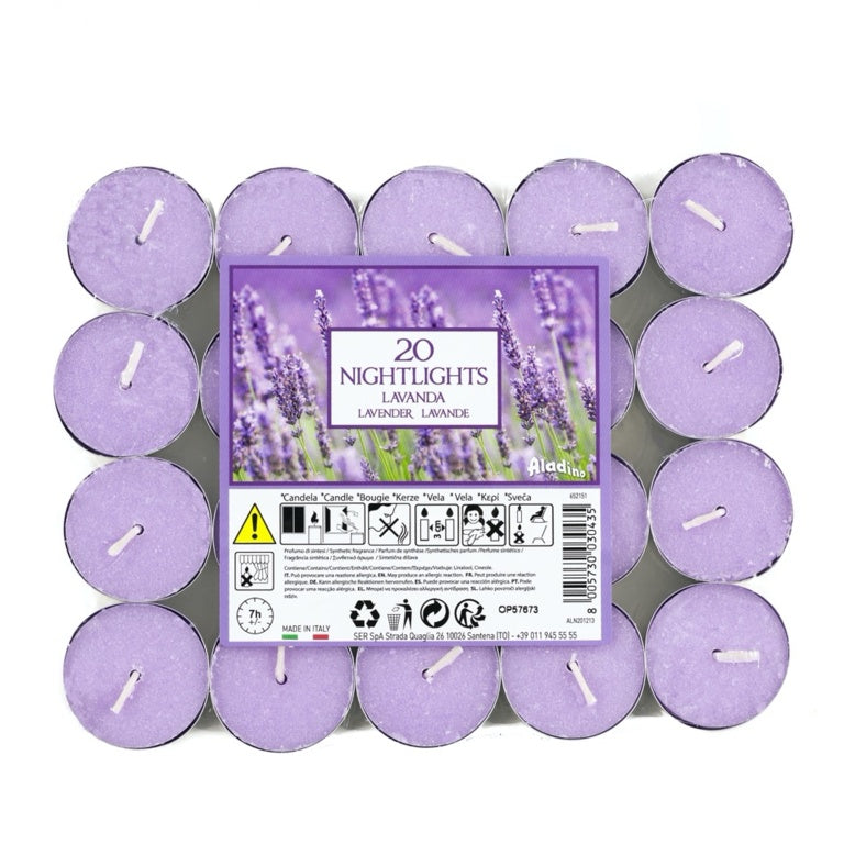 Aladino 7 Hour Nightlights Pack 20 Lavender