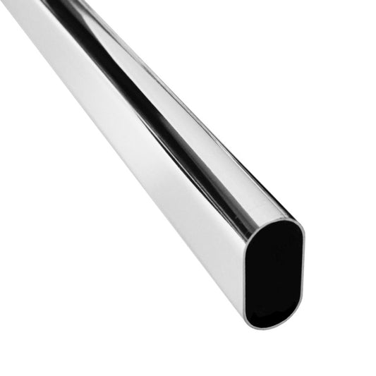 Securit Chrome Oval Tube 30mm 8ft