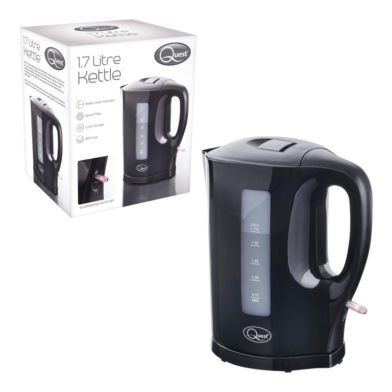 Quest 1.7L Jug Kettle Black