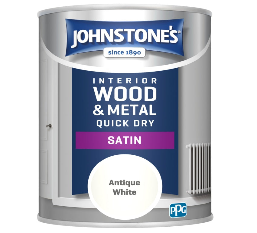 Johnstone's Quick Dry Satin 750ml Antique White