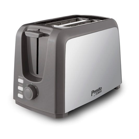 Tower Presto 2 Slice Toaster Polished Stainless Steel