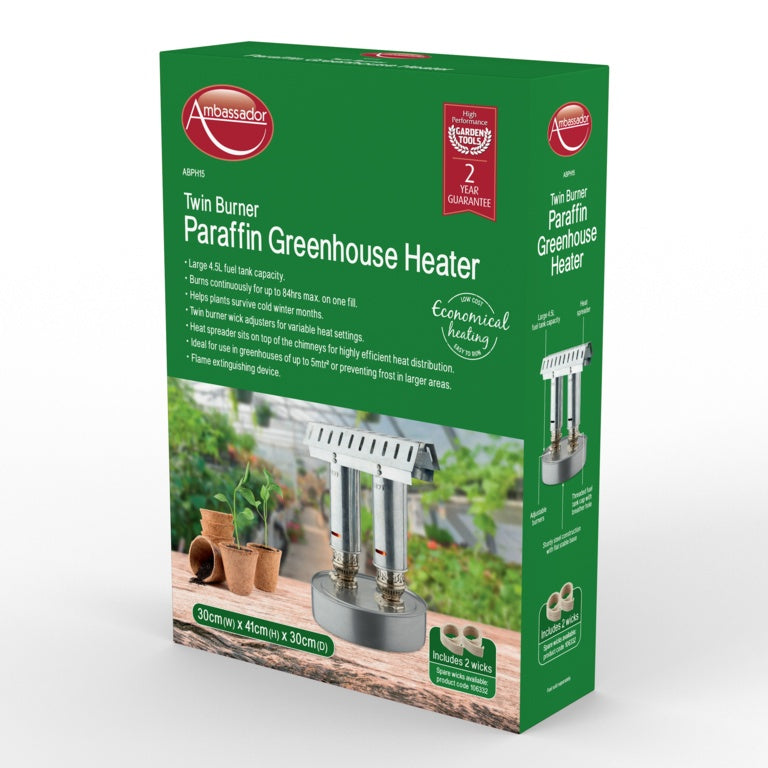 Ambassador Paraffin Greenhouse Heater Twin Burner