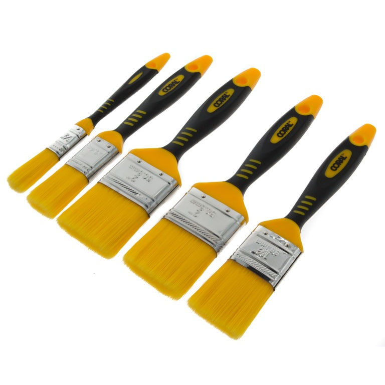 Coral Zero-Loss Paint Brush Set 5 Piece