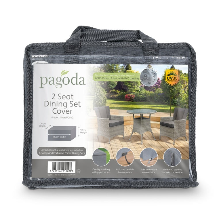 Pagoda 2 Seat Dining Set Cover 180 x 90 x 76cm