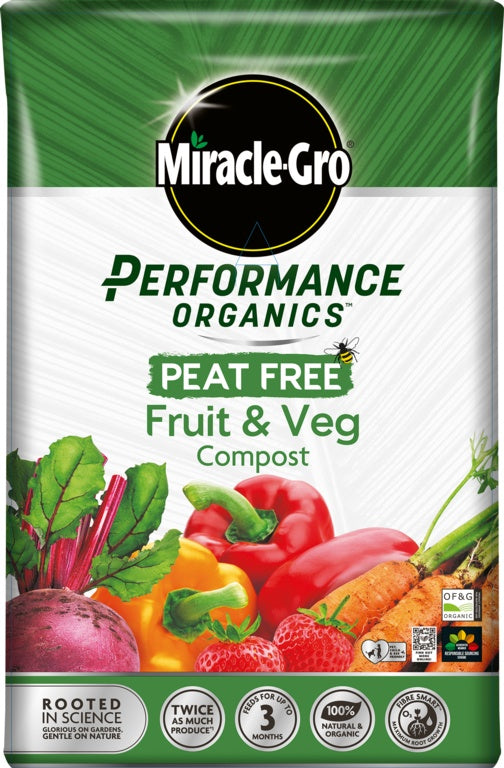 Miracle-Gro® Performance Organic Peat Free Fruit & Veg Compost 40L