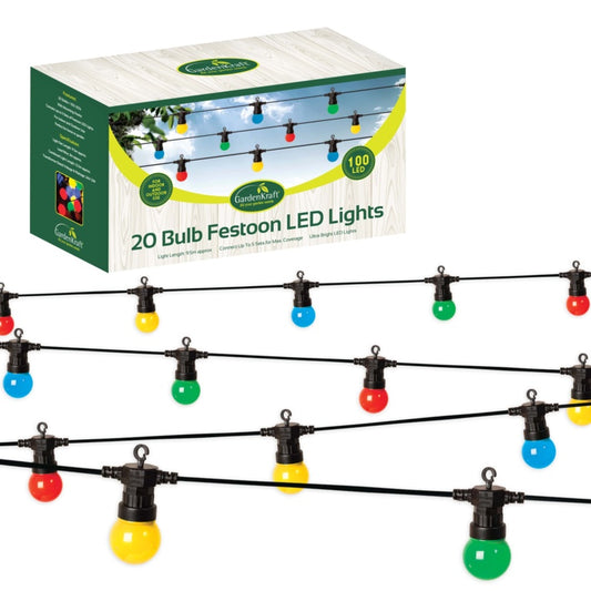 GardenKraft 20 Connectable Bulb String Light Multi