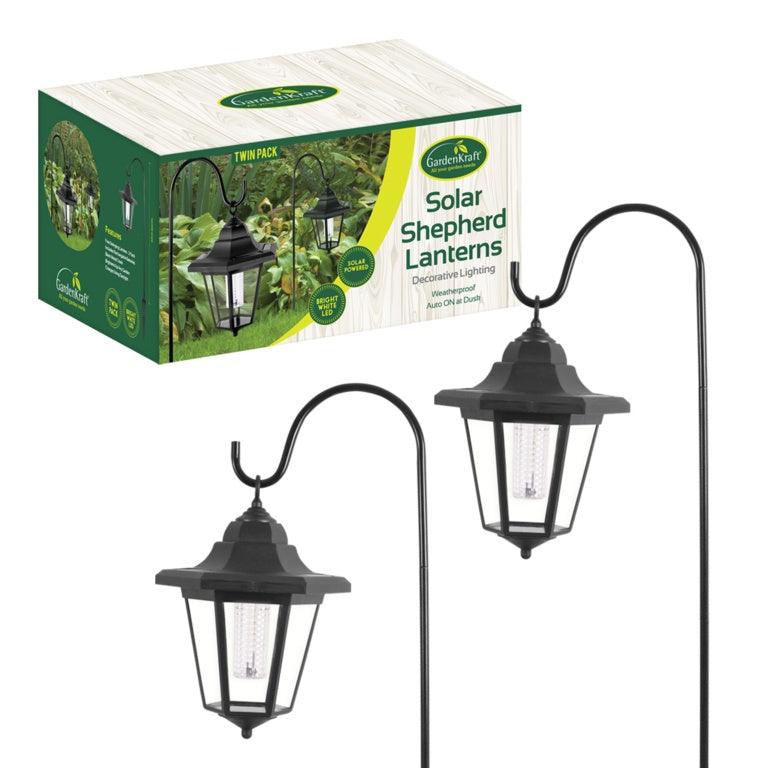 GardenKraft Solar Shepherd Lantern 2 Piece