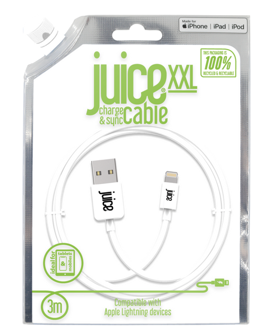 Juice 3m Round Lightning Cable Aqua